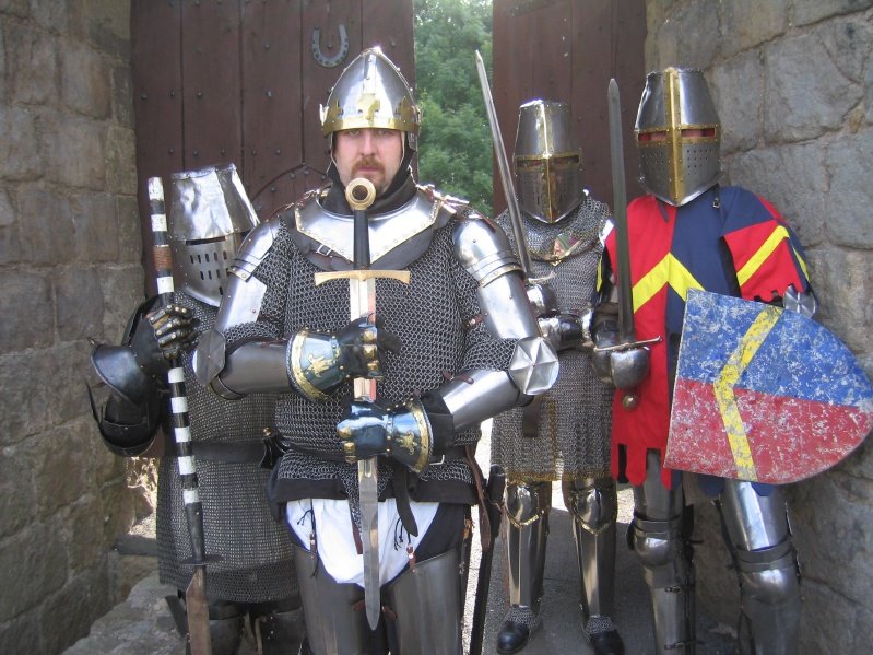 Medieval Combat Society at Whittiongton Castle, Shropshire